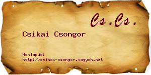 Csikai Csongor névjegykártya